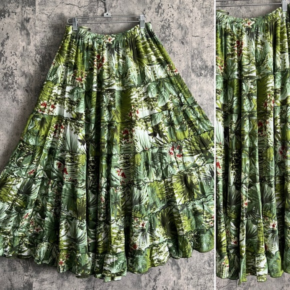 Hawai vibe skirt floral floating maxi skirt beach vacation long coverup skirt - Picture 6 of 10